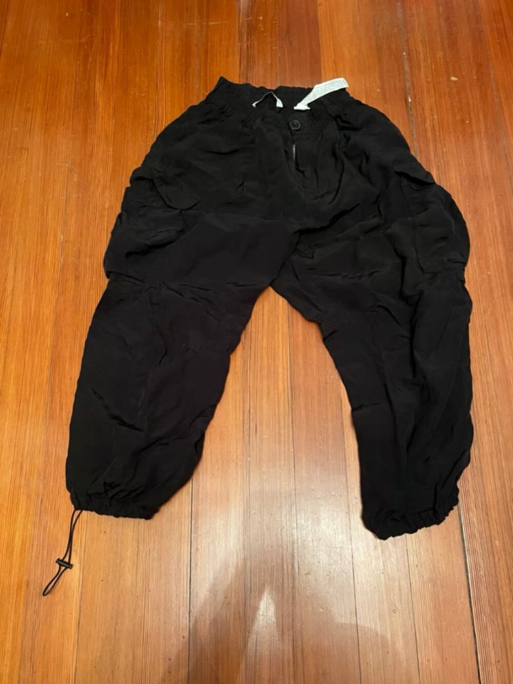 ZARA balloon cargo pants black size xs